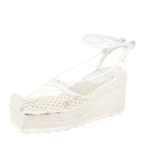 Bottega Veneta white mesh espadrilles